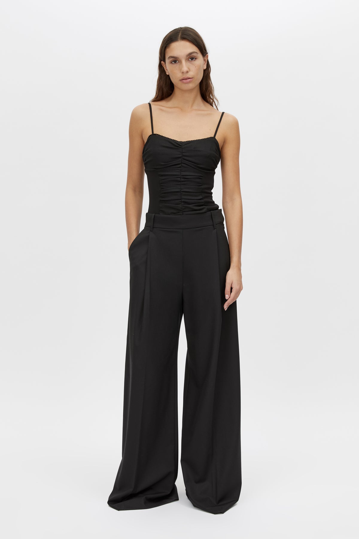 Floret Tailored Pant in Black - CAMILLA AND MARC® C&M