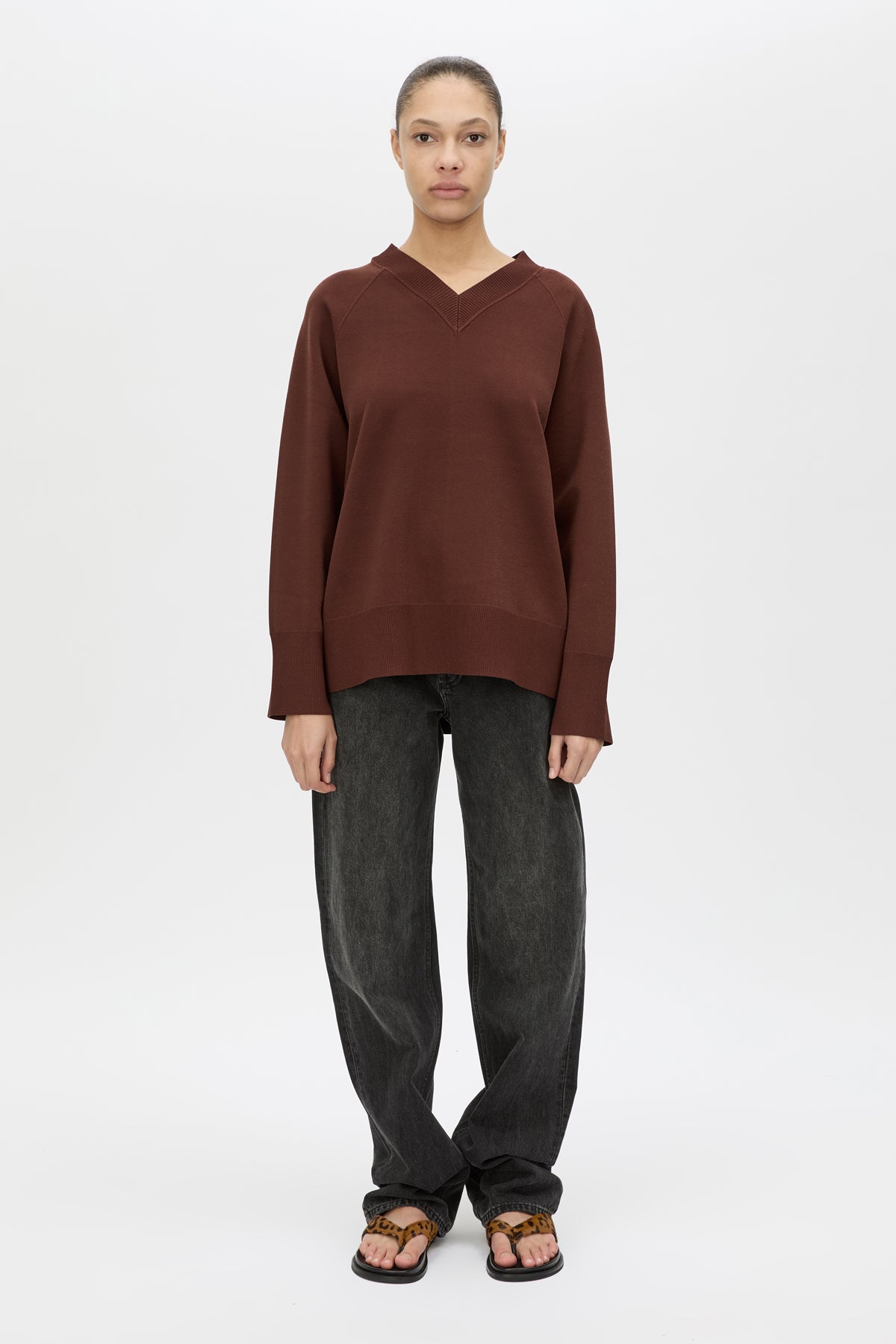 Donatello Knit Sweater in Espresso Brown - CAMILLA AND MARC® C&M