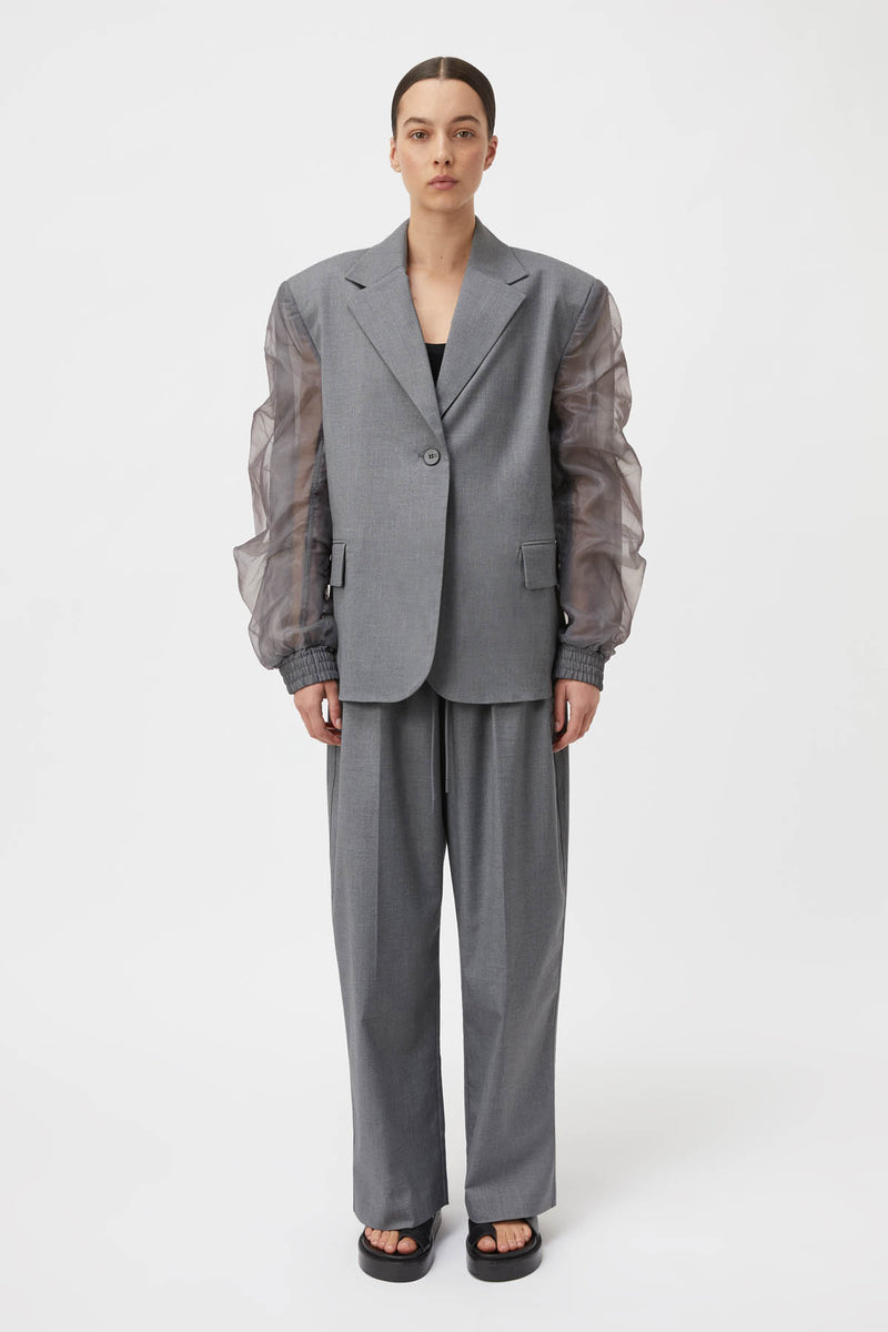 Zephyr Sheer Bomber Blazer in Grey CAMILLA AND MARC® Official C&M