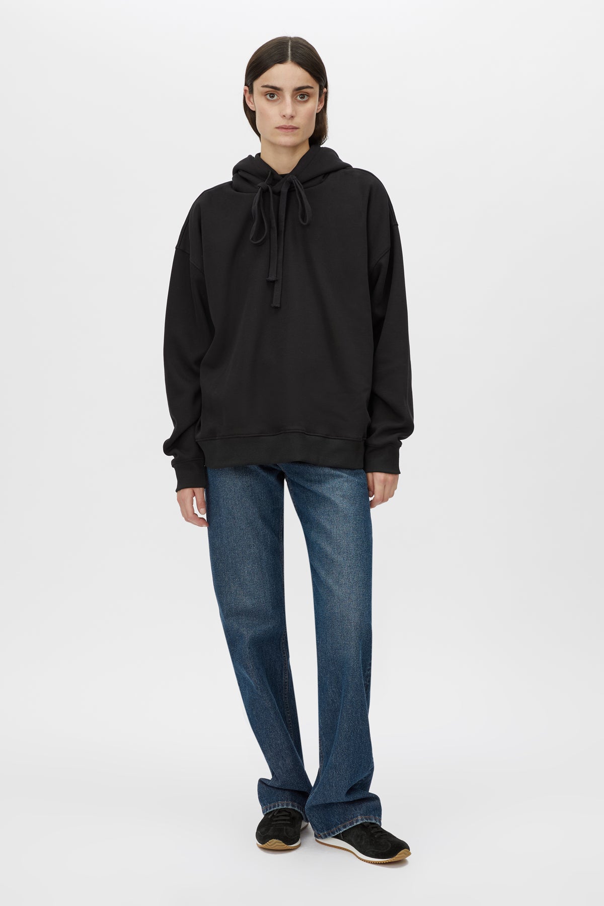 Grid Flocking Logo Hoodie