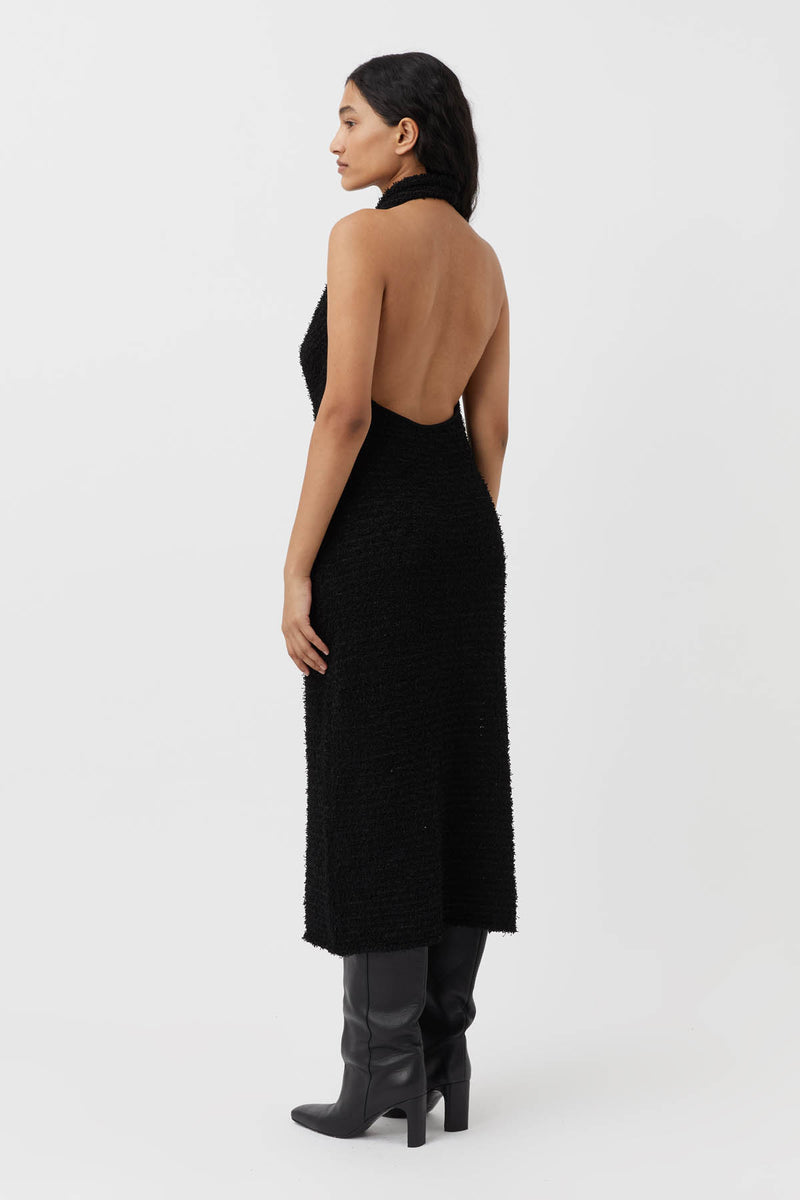 Primrose Cowl Knit Evening Dress in Black C&M CAMILLA AND MARC® Official
