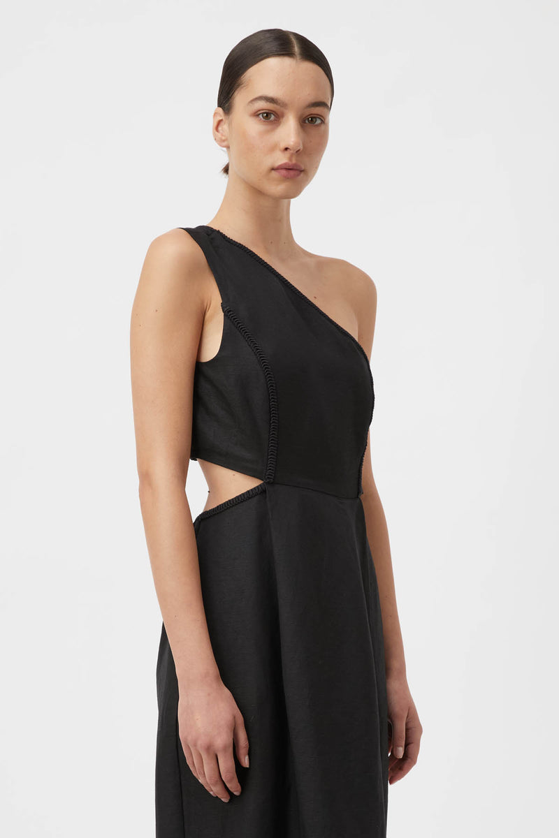 Lanza One-shoulder Mini Dress in Black - CAMILLA AND MARC® Official C&M