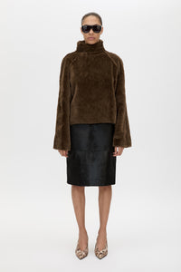 Contour Leather Skirt