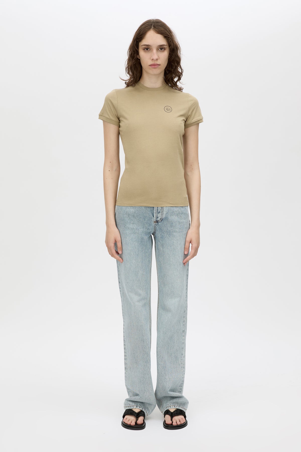 Bonnie Fitted Graphic Tee - CAMILLA AND MARC Bonnie fitted graphic baby tee in birch