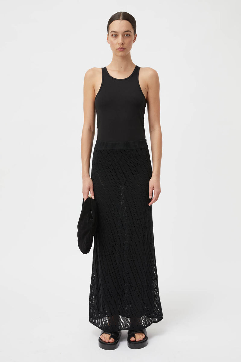 Clover Knit Maxi Skirt in Black - CAMILLA AND MARC® Official C&M