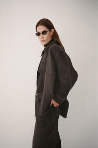 Carlo Denim Shirt - CAMILLA AND MARC Carlo oversized long sleeve vintage black denim shirt