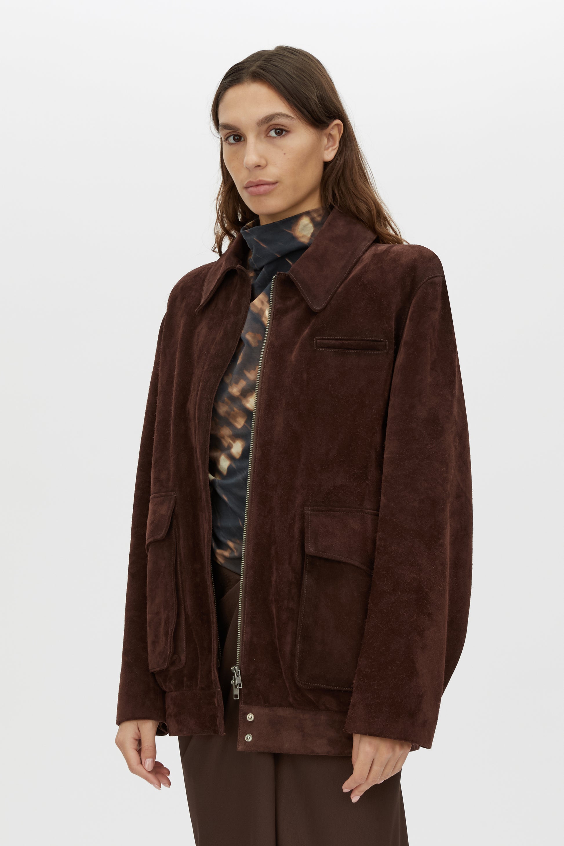 Zaha Leather Bomber