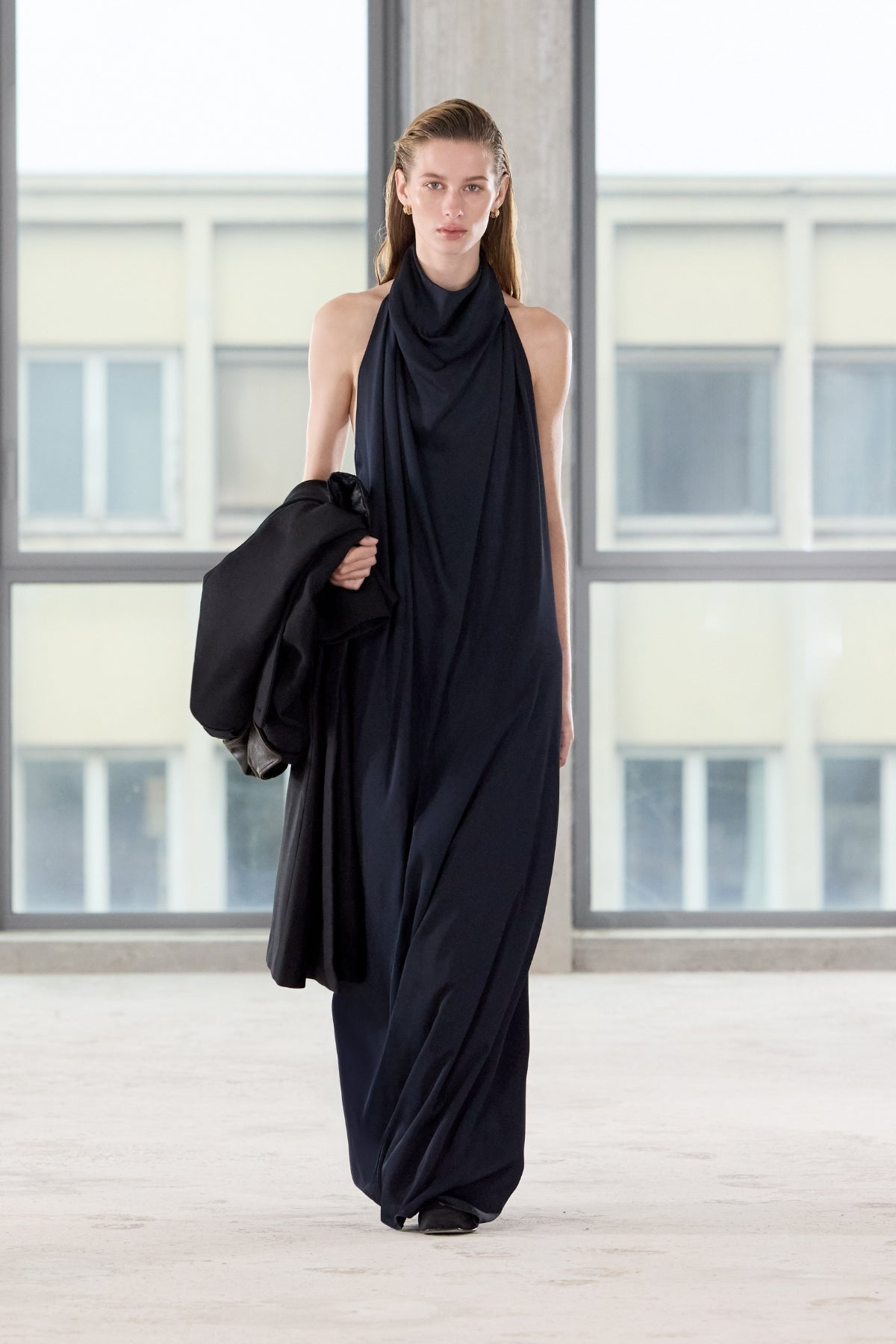 Elowyn Halter Maxi Dress - CAMILLA AND MARC Elowyn low-back halter neck sleeveless maxi dress in french navy