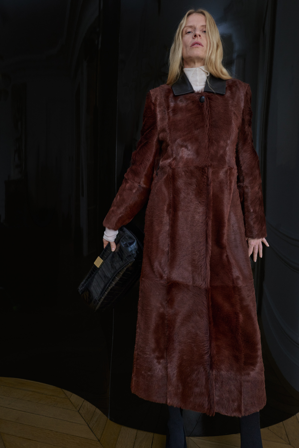 CAMILLA AND MARC PF26 Rina Coat in Chocolate Leather