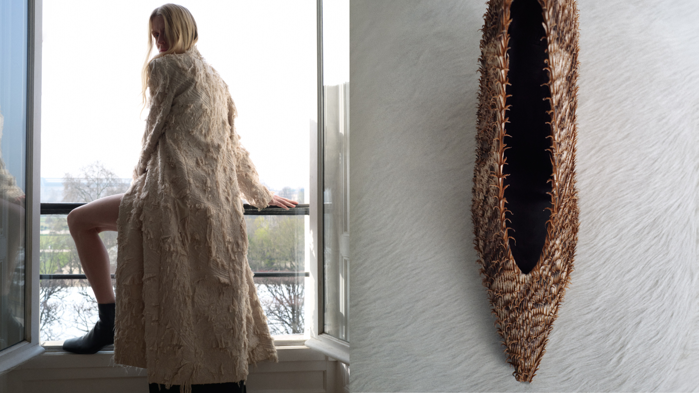 CAMILLA AND MARC PF26 Tundra Coat and Rhys Snake Pump