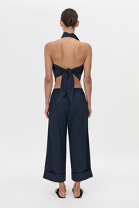 Onesto Cowl Neck Backless Top