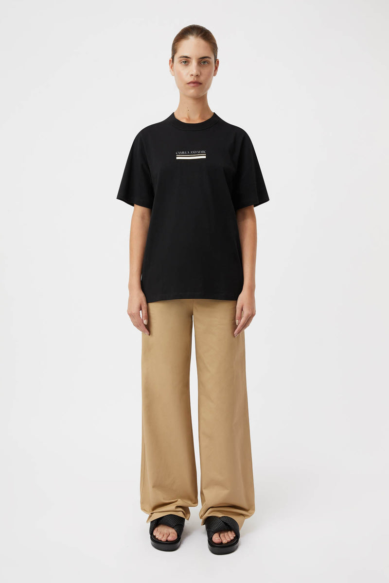 Canton Cotton Tee in Black - CAMILLA AND MARC® C&M