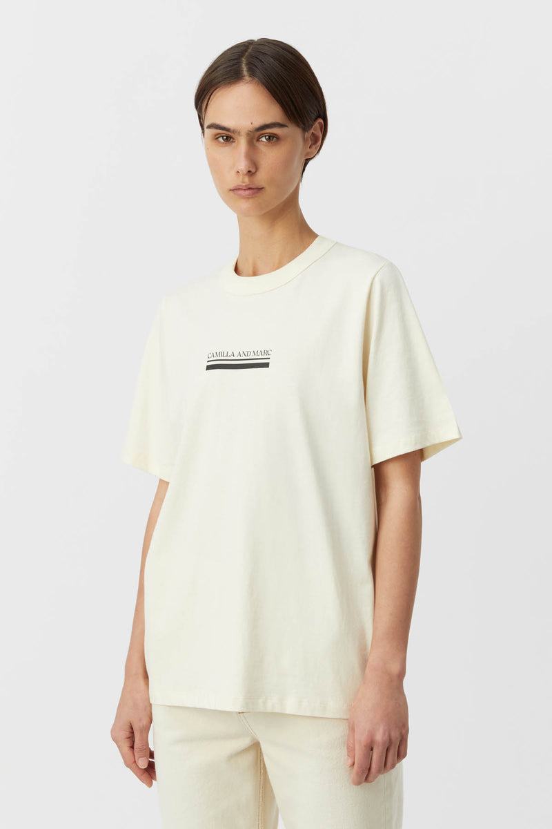 Canton Cotton Tee in Ivory - CAMILLA AND MARC® C&M