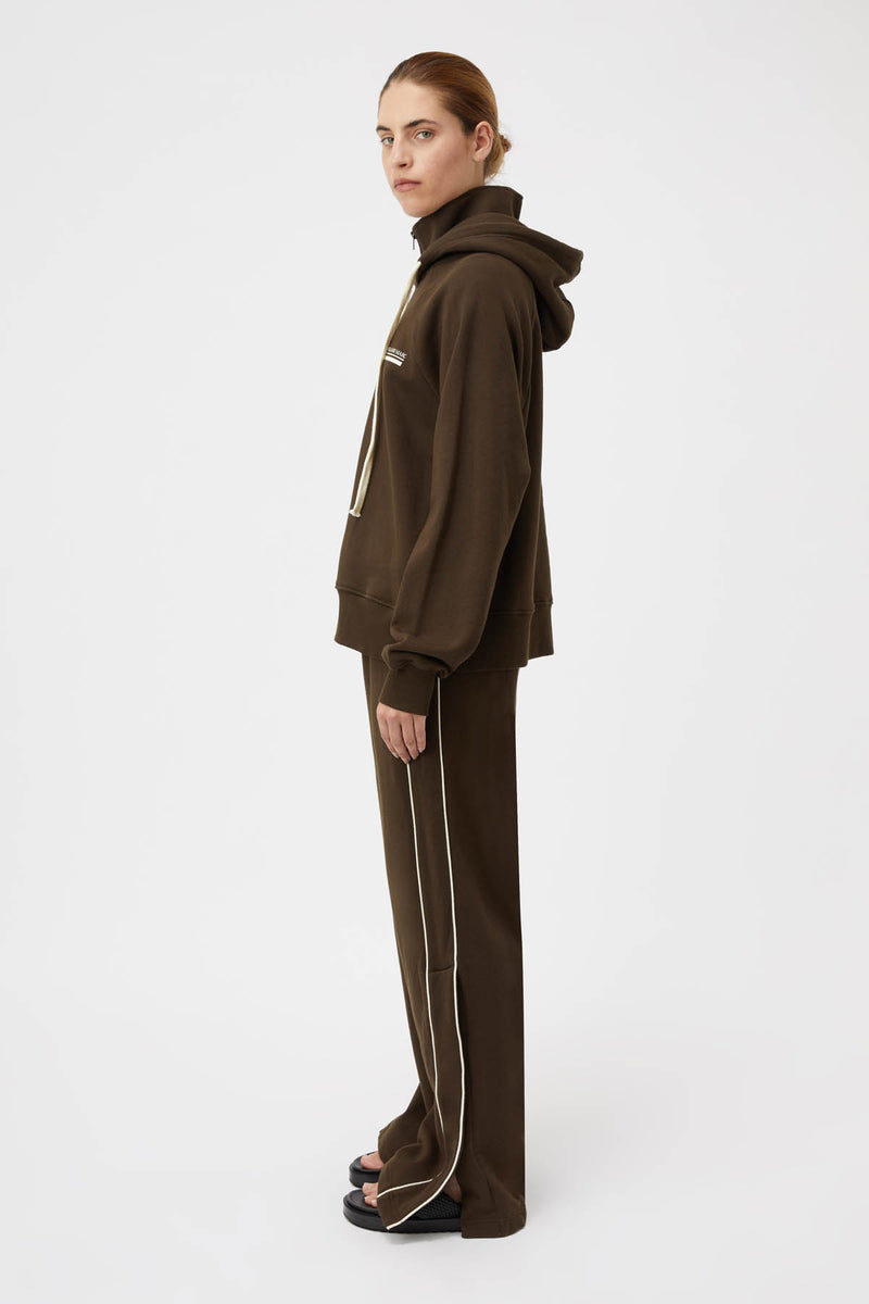 Canton Cotton Hoodie in Coffee Brown - CAMILLA AND MARC® C&M