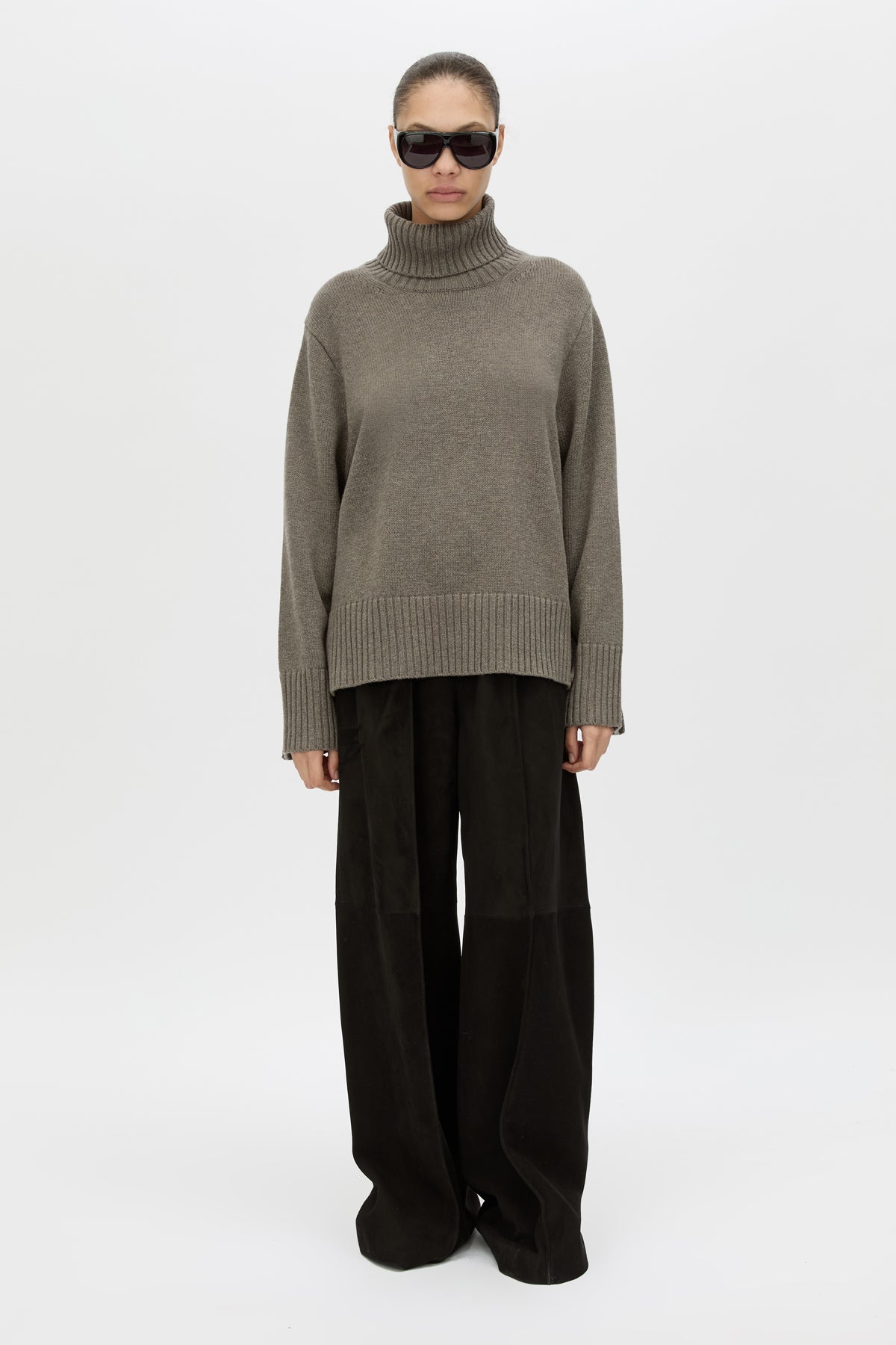 Crawford Knit Roll Neck Sweater in Squirrel - CAMILLA AND MARC® C&M