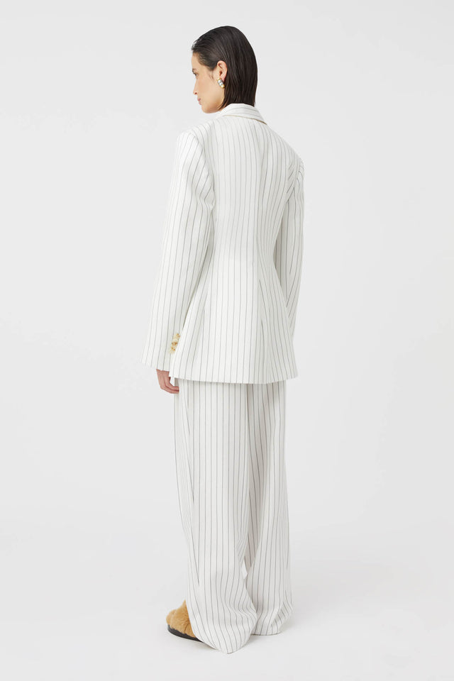White pinstripe blazer hotsell