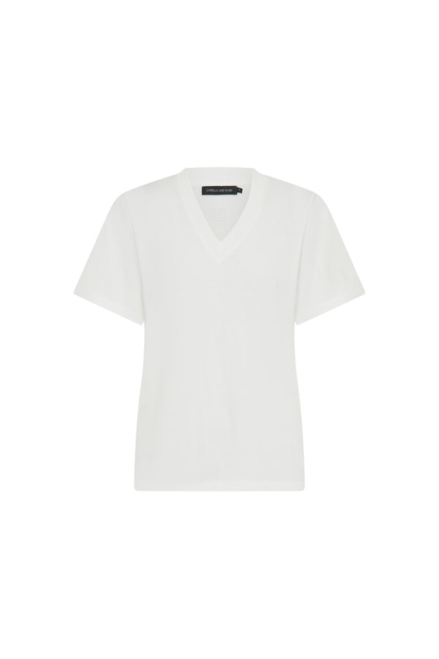 White v neck tee hotsell
