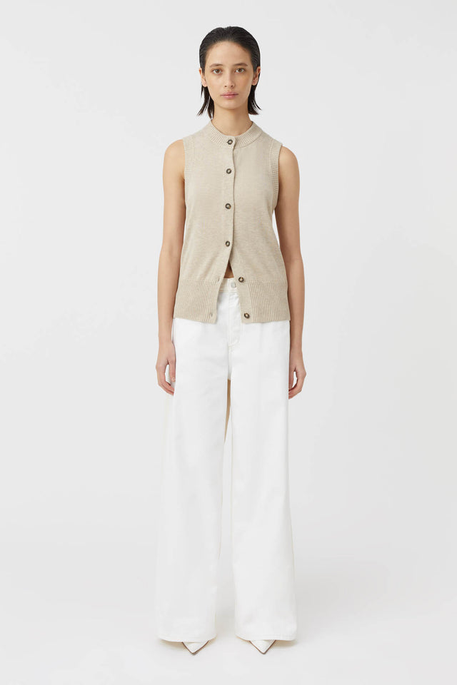 Sleeveless lightweight cardigan hot sale