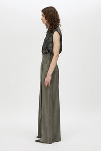 Mina Pant - CAMILLA AND MARC Mina wide-leg, high-waisted stripe pant with corseted waist