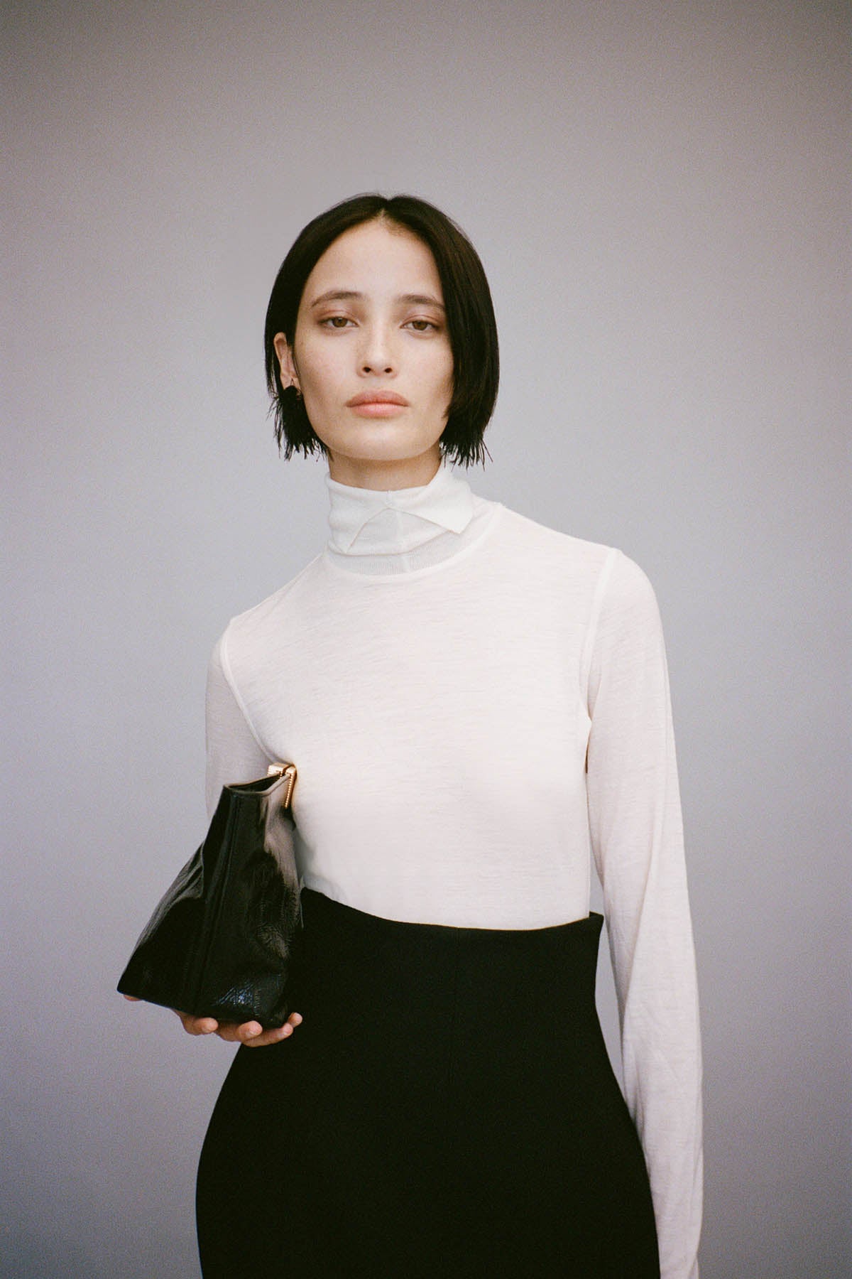 Barre High Neck Top in Soft White - CAMILLA AND MARC® C&M