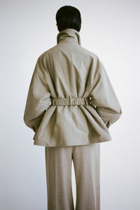 Campaign Back - CAMILLA AND MARC Manon Padded Belted Jacket in clay.