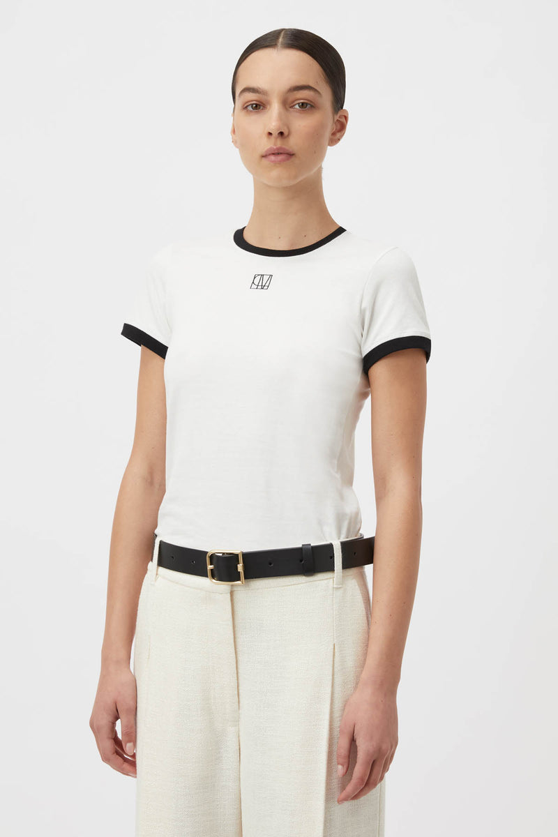Sofia Slim Fit Tee in Soft White - CAMILLA AND MARC® Official C&M