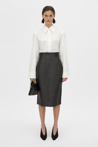 Alpine Textured Midi Skirt
