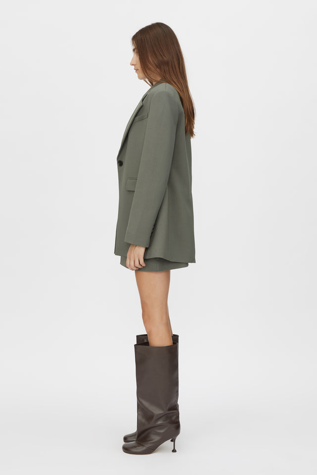 Annick Single breasted Blazer in Sacramento Green CAMILLA