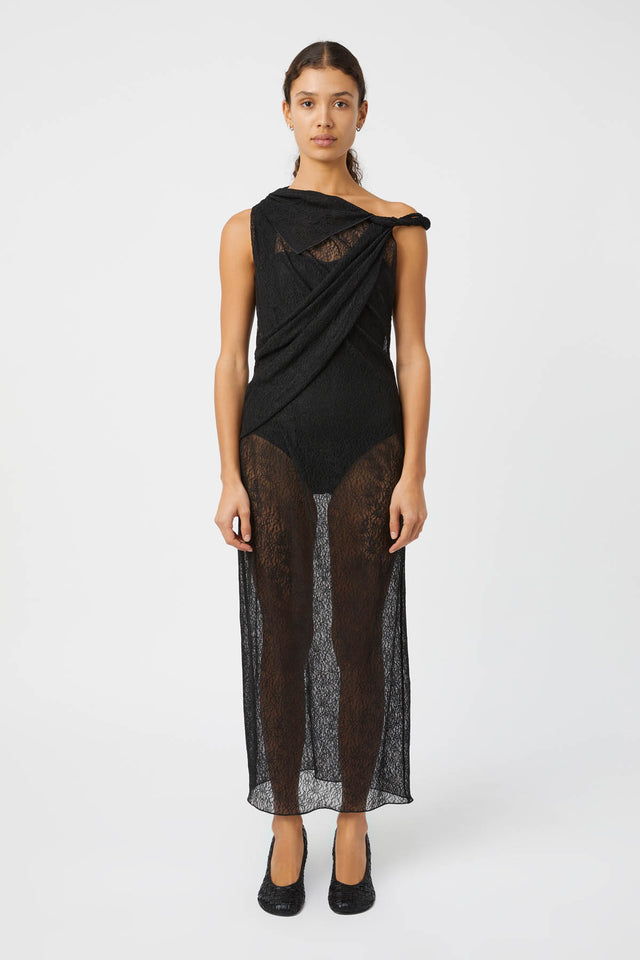 Aperture Midi Dress in Black CAMILLA AND MARC® C&M