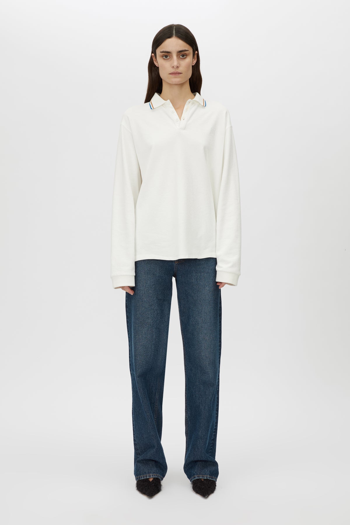 Aqui Long Sleeve Monogram Top