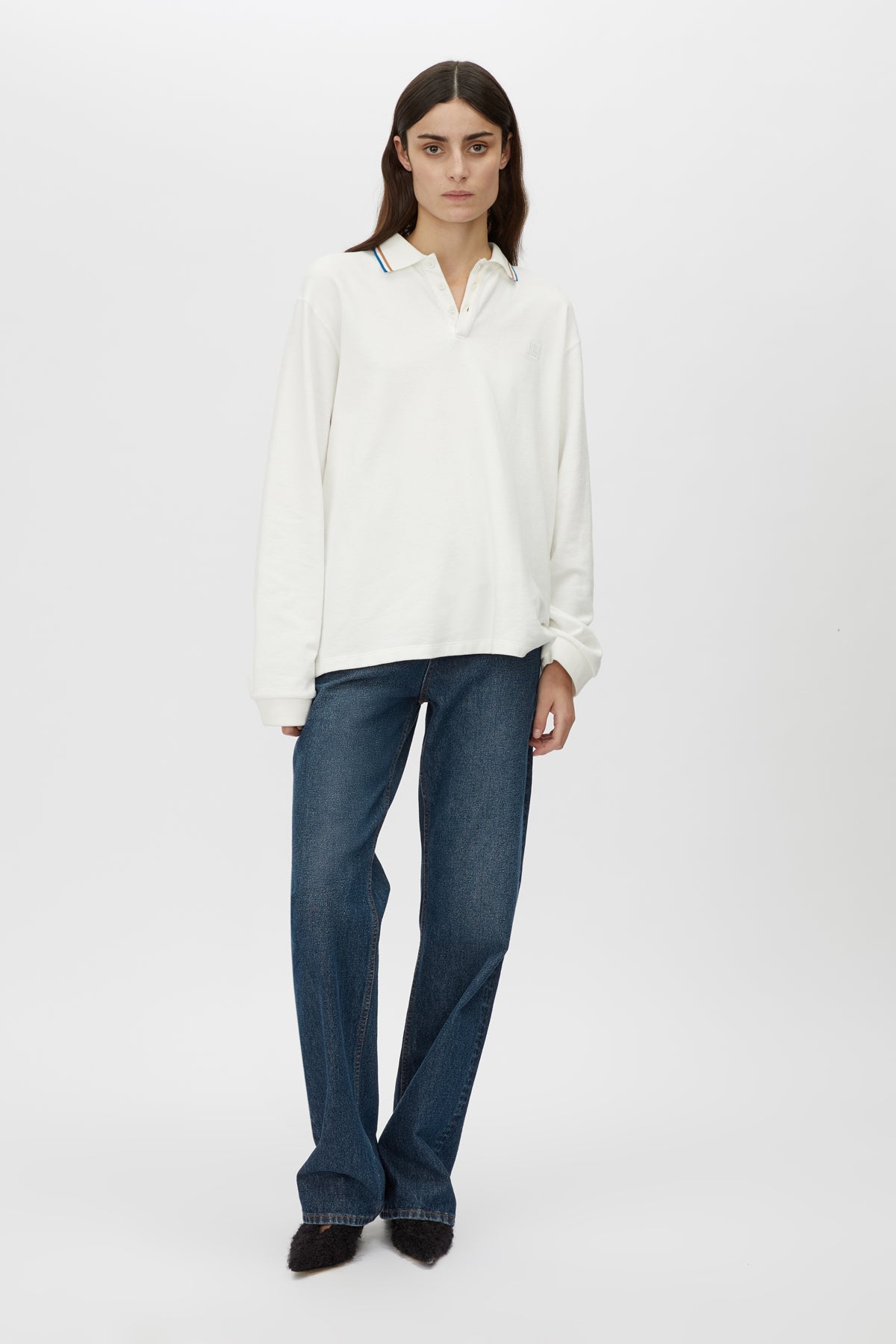 Aqui Long Sleeve Monogram Top