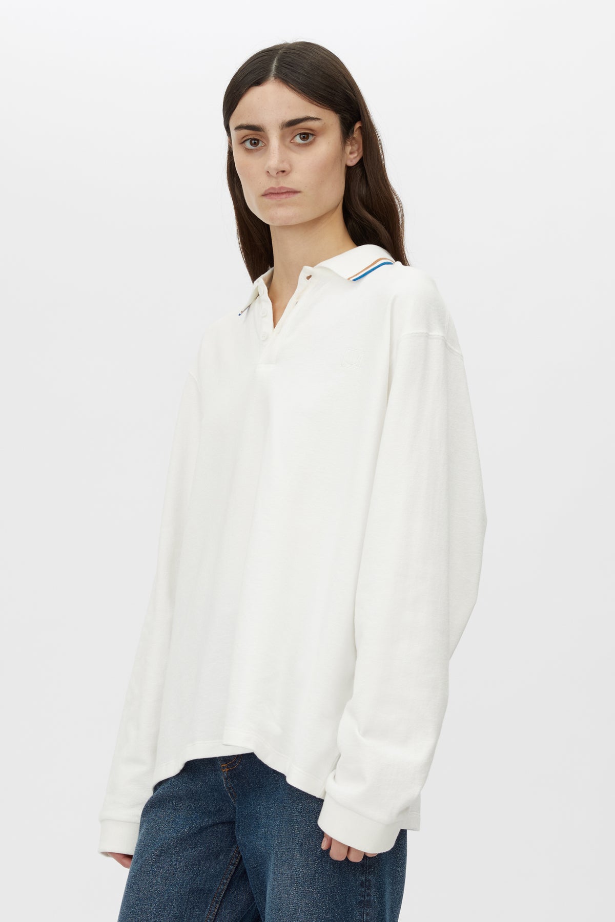 Aqui Long Sleeve Monogram Top