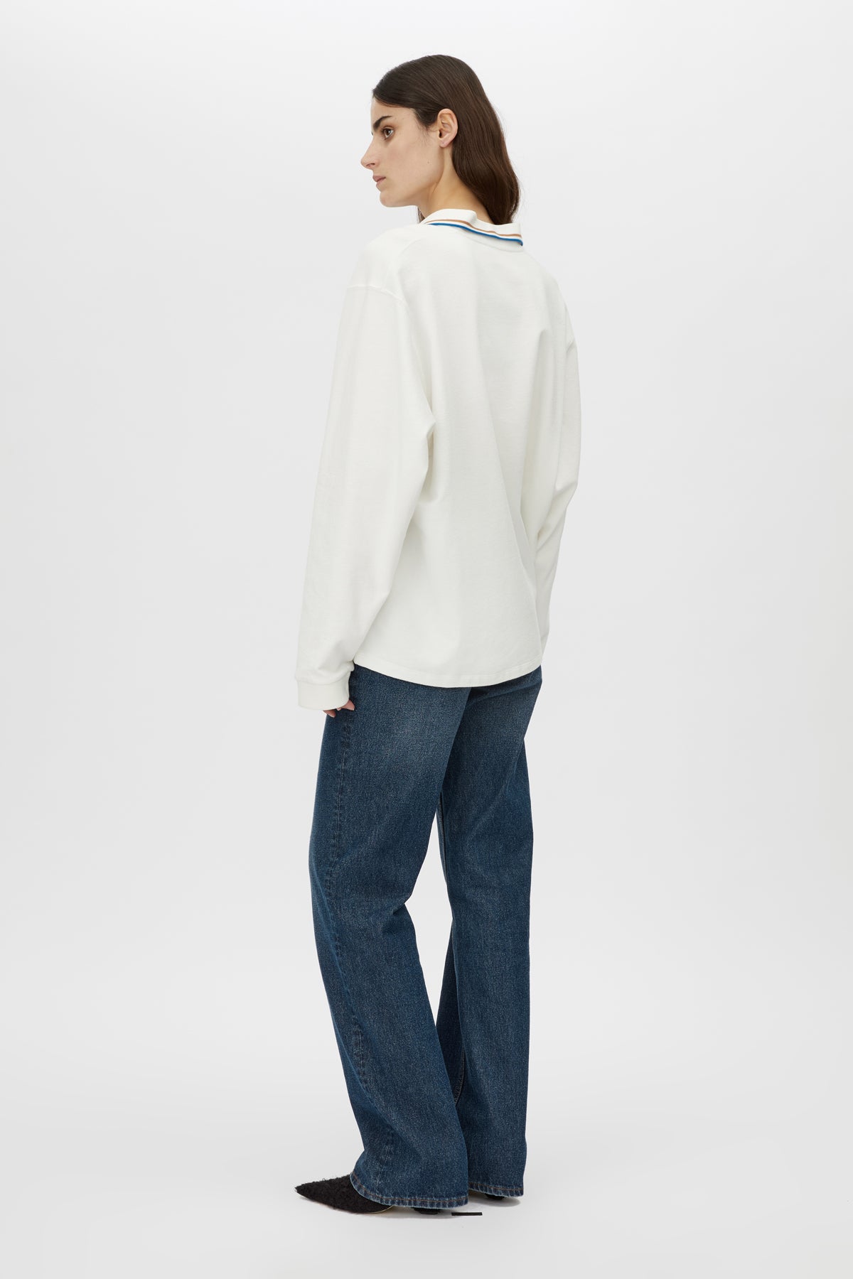 Aqui Long Sleeve Monogram Top