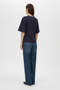 Aqui V Neck Monogram Tee