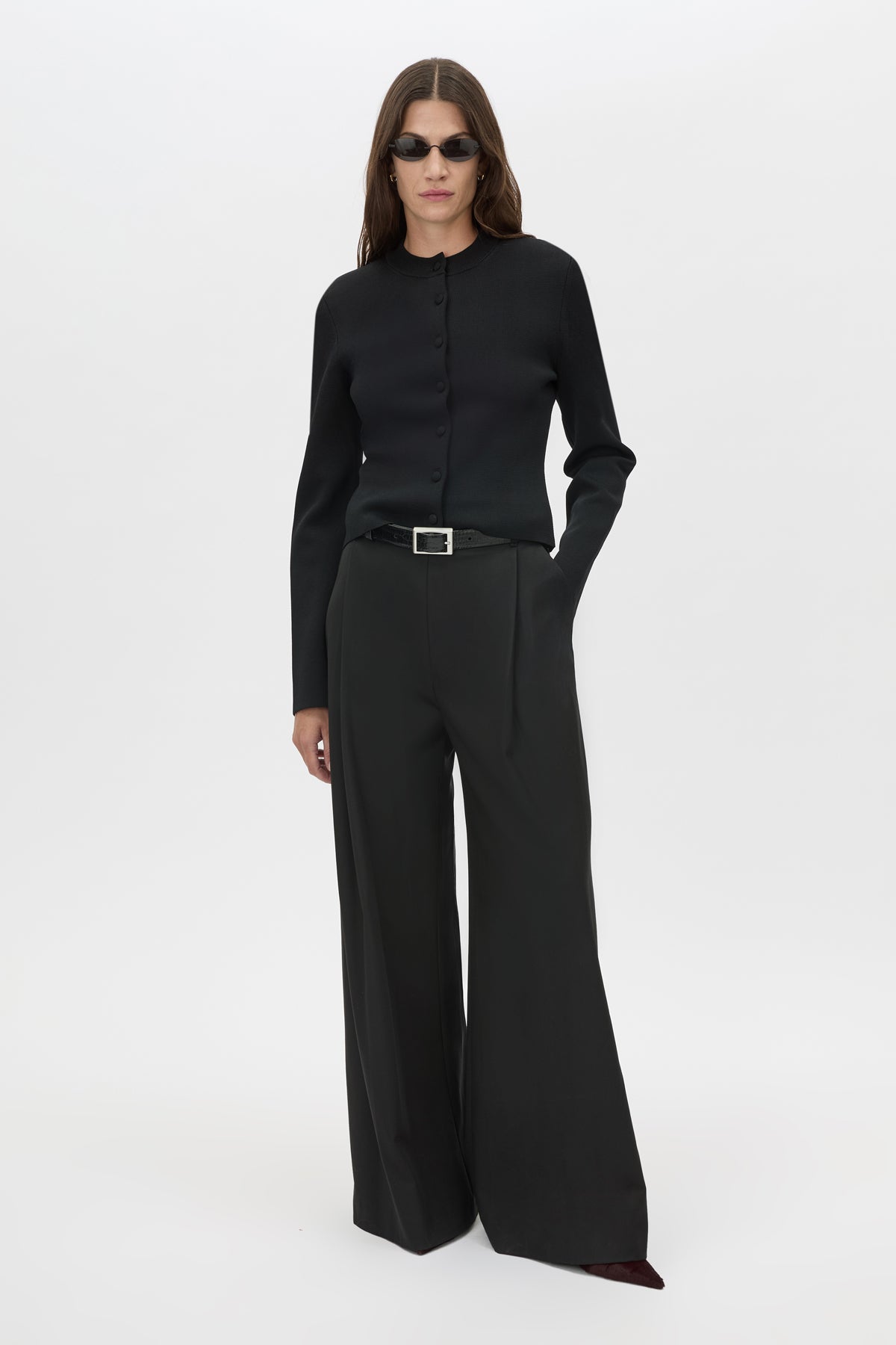 Aria Knit Cardigan - CAMILLA AND MARC Aria button up knit cardigan in black