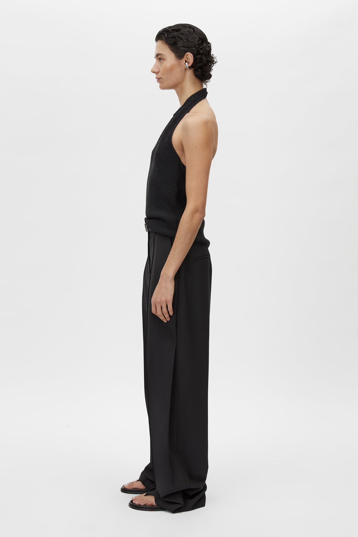 Arizona Knit Halter Top in Black - CAMILLA AND MARC® C&M