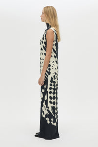 Asper Maxi Dress - CAMILLA AND MARC Asper sleeveless column maxi dress in navy print