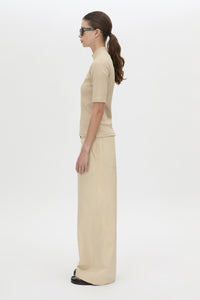 Aubrey Elbow Sleeve Rib Top