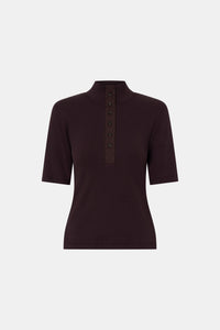 Aubrey Elbow Sleeve Rib Top