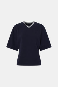 Aqui V Neck Monogram Tee