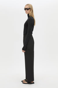 Barre High Neck Top - CAMILLA AND MARC Barre turtleneck long sleeve top in black