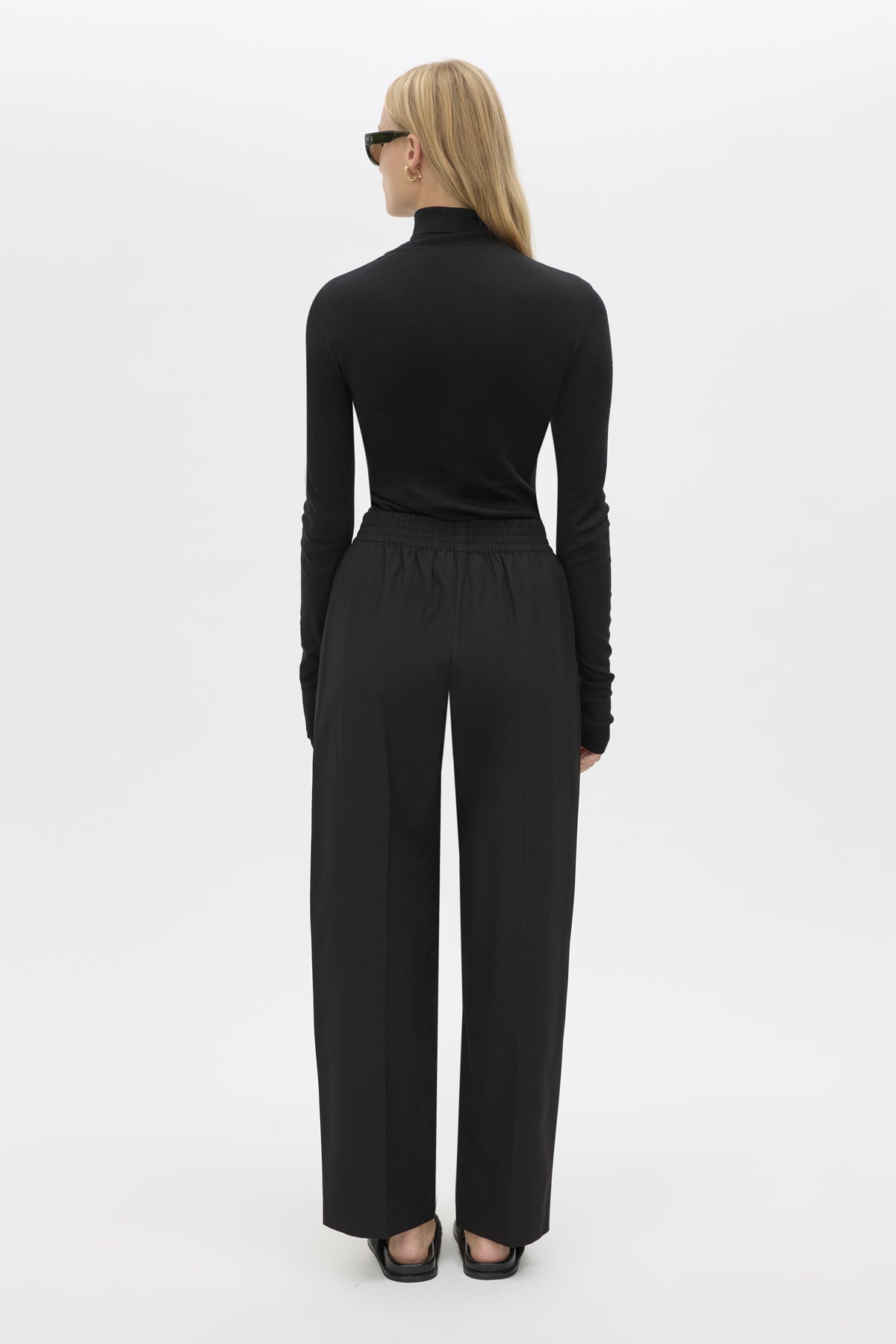Barre High Neck Top - CAMILLA AND MARC Barre turtleneck long sleeve top in black