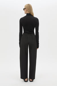 Barre High Neck Top - CAMILLA AND MARC Barre turtleneck long sleeve top in black