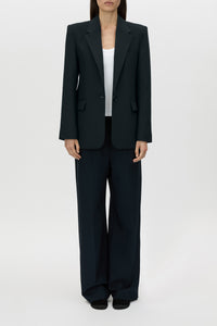 Bostan Blazer - CAMILLA AND MARC Bostan Blazer in a tailored navy fabrication, single-breasted silhouette, sharp sho