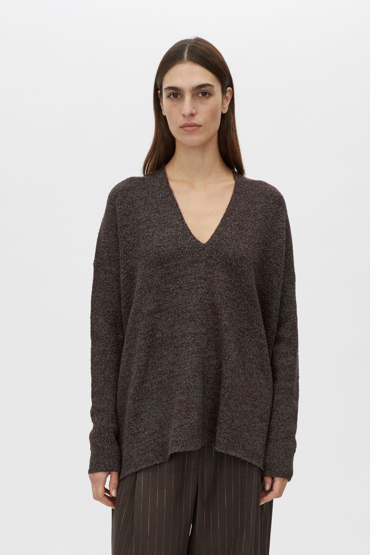 Botticino Deep V Neck Knit Sweater