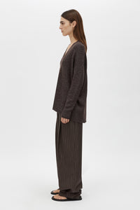 Botticino Deep V Neck Knit Sweater