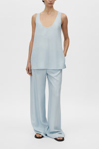 Brava Top - CAMILLA AND MARC Brava sky blue tank top with topstitch details