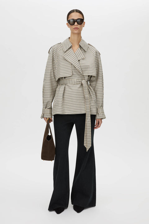 Burdock Check Trench Jacket