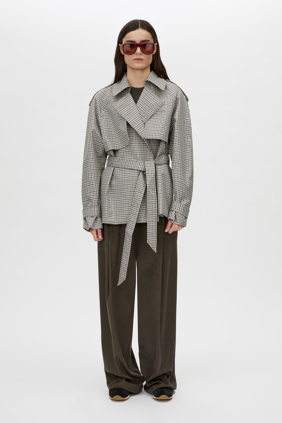 Burdock Check Trench Jacket