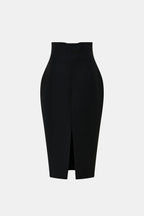 Caius High Corset Waist Midi Skirt